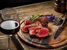 Wine and steak